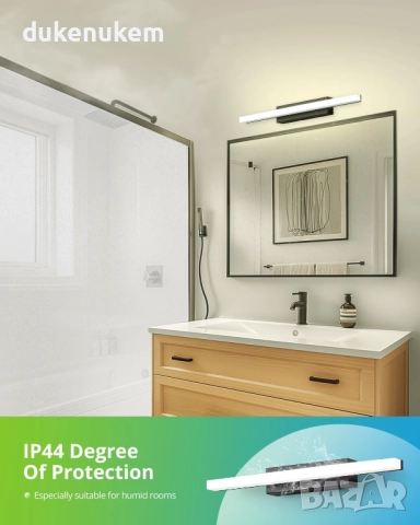 LED лампа за баня 40 см, 9W, 4000K неутрална светлина, снимка 4 - Лед осветление - 52638302