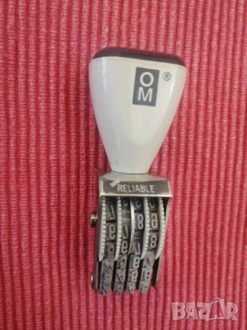 Стар механичен номератор Англия. , снимка 2 - Ученически пособия, канцеларски материали - 27830174