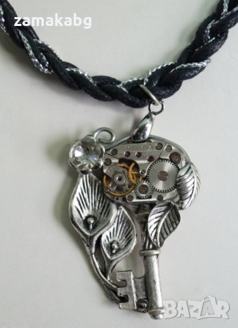 Уникален подарък колие медальон висулка стил steampunk, снимка 5 - Колиета, медальони, синджири - 35570949