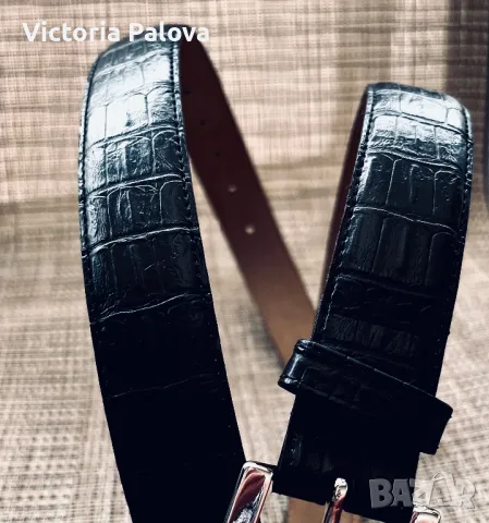 Красив черен колан естествена кожа, снимка 4 - Колани - 49729613