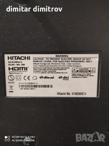 Телевизор Hitachi 49 inch , снимка 4 - Телевизори - 53113781