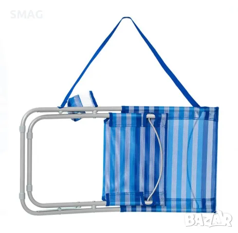 Плажен стол Blue Striped 49x43x61cm S_1222483, снимка 4 - Къмпинг мебели - 50045497