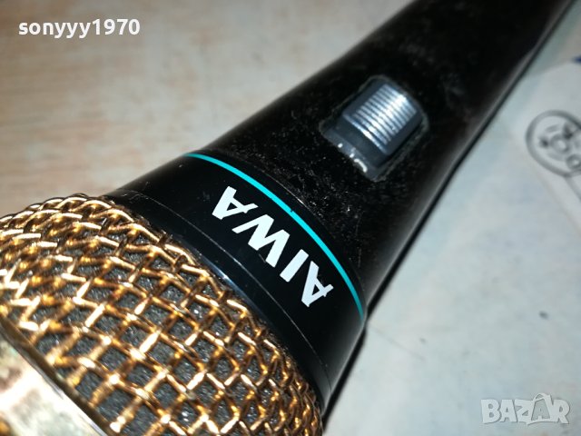 AIWA DM-H3 MICROPHONE GOLD-ВНОС SWISS 1601241833, снимка 4 - Микрофони - 43837347