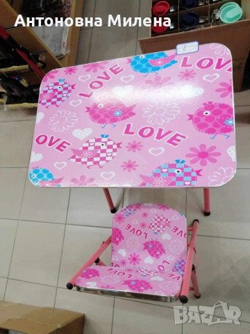 Комплект маса и стол за деца с дизайн Принцеси, снимка 4 - Мебели за детската стая - 32193521