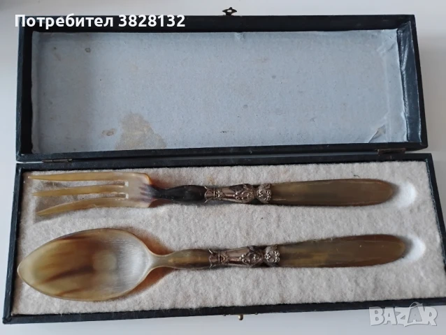 прибори за сервиране от рог, снимка 3 - Антикварни и старинни предмети - 51376740