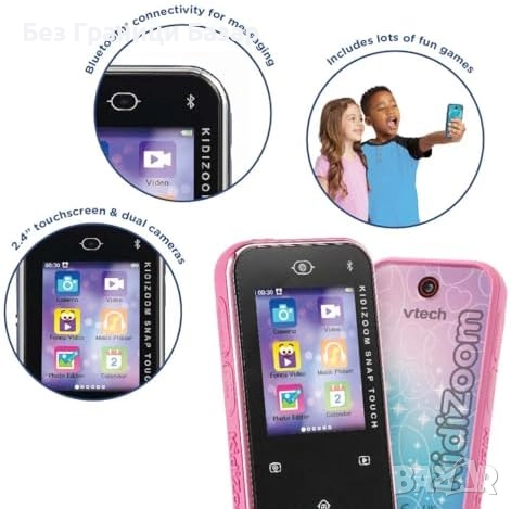 Нова играчка VTech KidiZoom Snap Touch за деца – снимки, игри, музика, Bluetooth, снимка 2 - Образователни игри - 51778485