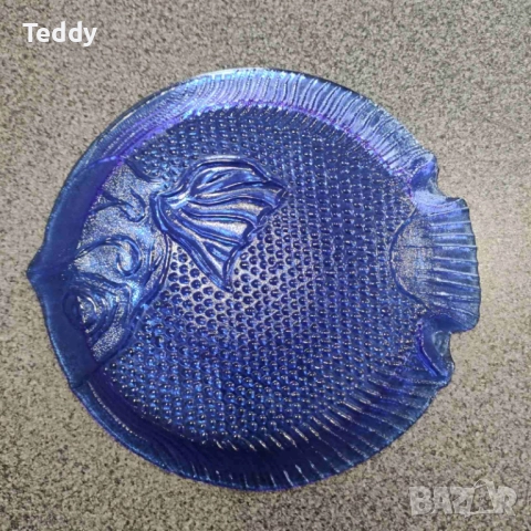 Винтидж прибори за хранене: поставка за бонбони, синя чиния-риба, купа Фабиола, 70-те г., снимка 3 - Антикварни и старинни предмети - 52303065