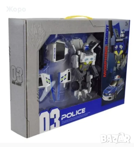трансформер Bumblebee в полицейска кола в бял или син цвят 625263, снимка 10 - Образователни игри - 48261020