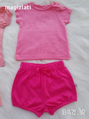 Къси панталонки и тениски 3-6 месеца, снимка 2 - Комплекти за бебе - 28685820