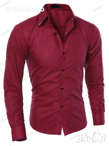 Мъжка модна универсална риза с дълъг ръкав, 5цвята - 024, снимка 2 - Ризи - 39828745