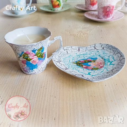 Соева свещ подарък за осми март , снимка 3 - Декорация за дома - 53499767