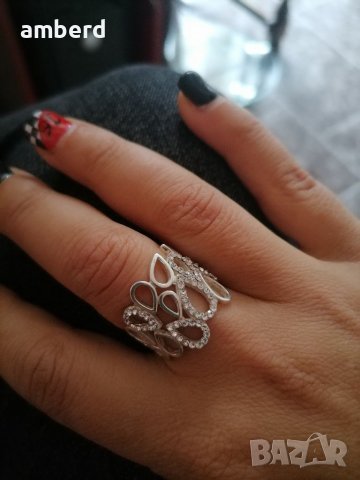 Уникален НОВ модел сребърен пръстен - R108, снимка 4 - Пръстени - 36808491