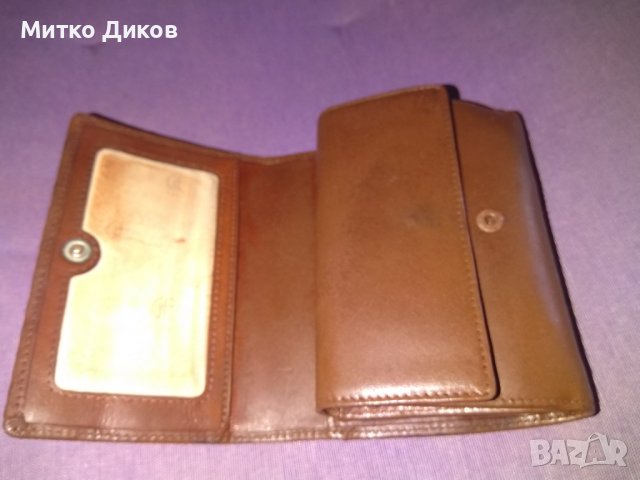 Ginno Ferrari женско портмоне оригинално марково италианско естествена кожа 125х95мм, снимка 6 - Портфейли, портмонета - 38517910