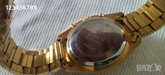 Кварцов мъжки Швейцарски часовник, работещи всички стрелки, бял циферблат, снимка 3 - Мъжки - 53578907