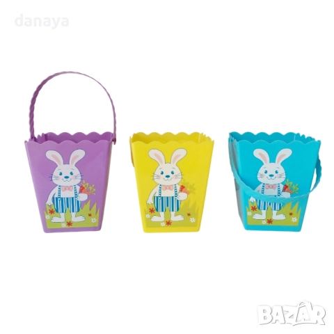 6257 Комплект великденски кофички за лакомства, 3 броя, снимка 2 - Декорация за дома - 52185656