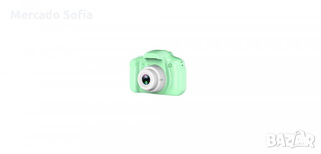 Дигитален детски фотоапарат, камера за снимки, игри и видео, слот за SD карта, Зелен