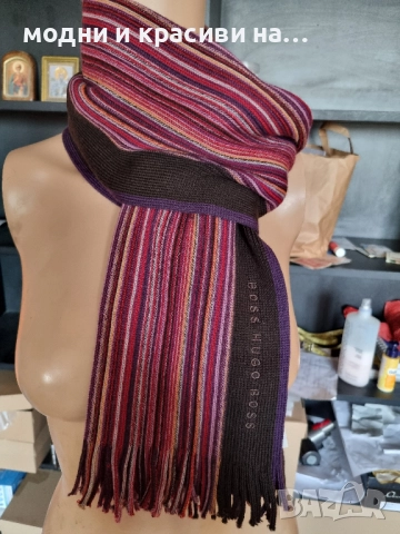 Шал Hugo Boss(вълна), снимка 7 - Шалове - 52430306