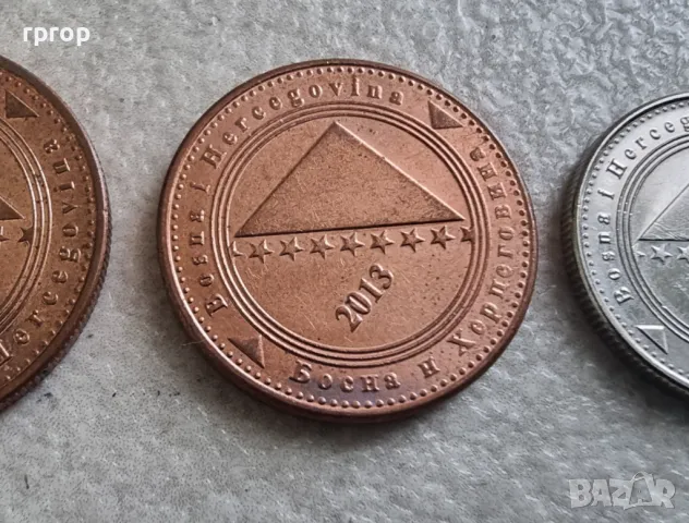 Лот. Босна . Босна и Херцеговина. 5, 10,20 , 50 пфенига, 1 ,2 и 5 конвертируеми марки., снимка 8 - Нумизматика и бонистика - 47318241