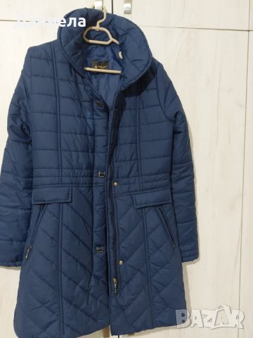 Синьо зимно яке, снимка 2 - Якета - 43660217