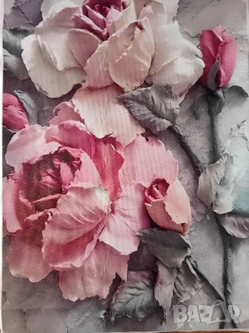 Голяма картина /принт Рози 50 /75см , снимка 2 - Картини - 53190472