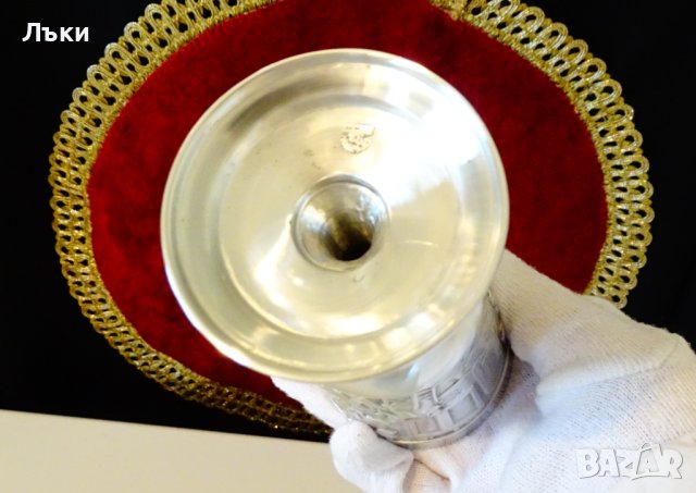 Чаша от калай за вино с релефна кръчмарска картина. , снимка 12 - Антикварни и старинни предмети - 44116999