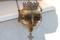 Месингово кандило-лампа, снимка 1 - Антикварни и старинни предмети - 43573110