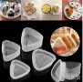 2 части триъгълни пластмасови форми кутии за суши хапки ориз Онигири форма, снимка 1
