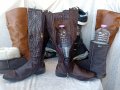 дамски ботуши original  SERGIO TODZI® ,N- 38 - 39 - тъмно кафяви, плетена кожа, снимка 2