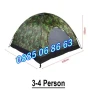 Камуфлажна четириместна палатка с размери 200х200х135, къмпинг , снимка 6