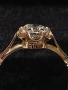 СССР-Златен дамски пръстен с еднокаратов якутски брилянт.Червено руско злато 853., снимка 3