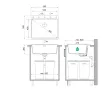 НОВО  Кухненска Мивка от гранит модел Осло XL 500 x 580 mm - Бяла, снимка 9