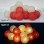 Нови Топки 20 LED Феерични Светлини с Дистанционно Управление Топки Украса Коледа, снимка 6