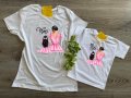 Комплект еднакви тениски за майка и дъщеря 