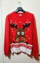 Коледен пуловер с елен, снимка 1 - Блузи с дълъг ръкав и пуловери - 42948222