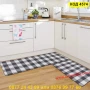Водоустойчива пътека за кухня – ЧЕРНО-БЯЛО КАРЕ - КОД 4574, снимка 2