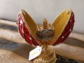 Кутия за бижута, яйце в стил Фаберже, с Храм , снимка 3