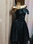  Xanaka L Черна сатенена  рокля , снимка 5