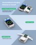 Сгъваема безжична зарядна станция, 3 в 1 съвместима с iPhone, iWatch и AirPods, снимка 3