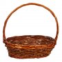 Великденска декорация, Плетена кошница с висока дръжка , Бамбук, 38x31x12 см
