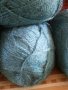 Маслено зелена турска прежда MOHAIR 400 грама, снимка 4