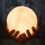 Арома дифузер с LED лампа – с формата на луна, снимка 6