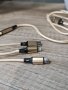 НОВ USB кабел с три различни накрайника в цвят-злато, снимка 4