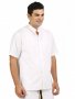 Индийска, мъжка, бяла риза с къс ръкав, снимка 1 - Ризи - 38351462