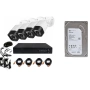 Видеонаблюдение с 4 камери + DVR AHD + Хард диск 1TB, снимка 2
