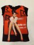 НМК-бранд тениска Риана , черна с червен принт, снимка 1 - Тениски - 37259398