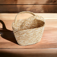 4554 Плетена кошничка с дръжки, снимка 3 - Аксесоари за кухня - 44910260