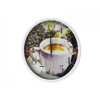 Стенен часовник Чаша с Кафе