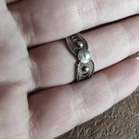 Стар сребърен пръстен Филигран (202), снимка 6 - Пръстени - 44015206