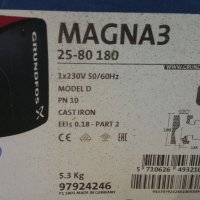 Помпа Grundfos Magna3 25-80 180, снимка 4 - Други машини и части - 28577756