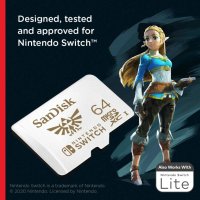 SanDisk 64GB microSDXC-карта, лицензирана за Nintendo-Switch - SDSQXAT-064G-GNCZN, снимка 3 - Аксесоари - 43905150